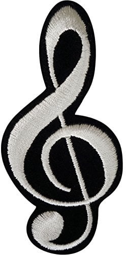 Music Note Patch Iron Sew On Clothes Bag Embroidered Badge Embroidery Applique