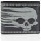 Shagwear Geldbörse Herren Portemonnaie Groß mit Riessverschluss Münzfach 9 Fächer PU Leder Geldbeutel für Männer Brieftasche Wallet Portmonee - Totenkopf