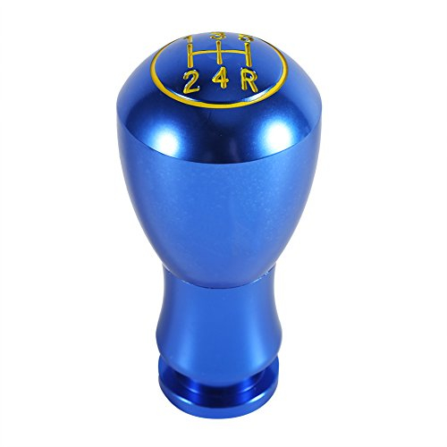 Keenso Auto Schaltknauf, Universal 5 Gang Auto Manual/Automatischer Innenausrüstung Stick Schalthebelknopf Schaltknauf (Blau)