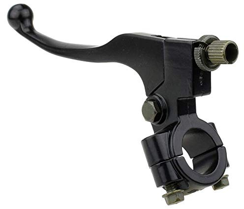 HIAORS 7/8 Universal Motorcycle Black Left Clutch Brake Handle Lever Perch for CRF XR 80 100 CRF80 XR200 SSR 125cc Coolster Roketa Baja X-Treme Pit Dirt Motor Bike Motocross Parts