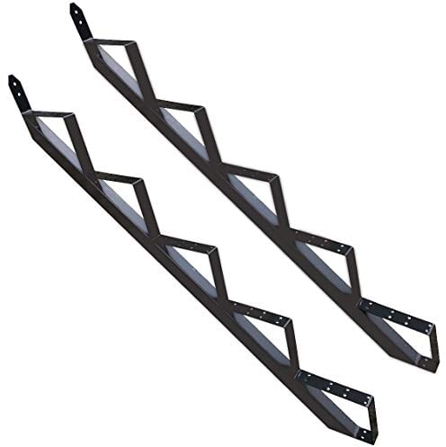 Treppenrahmen 2-10 Stufen-Wahl Stahl-Treppe RAL 7016 Anthrazit Treppenholm/Wählen Sie die Stufen-Anzahl (2 stufig) (5 stufig)
