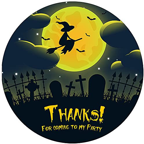 Halloween Witch Broomstick - Any Size (4in - 7.5in) Personalised Edible Cake Topper on Premium Icing