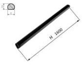 effedielle® Asta per spagnolette,AGB diametro 9 mm, lunghezza 160 cm,Accorciabile regolabile finitura Nera.Asta di chiusura in acciaio ø9 mm con sezione semicircolare ad innesto obbligato