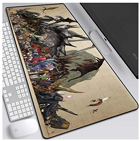 Monster Hunter Tappetino per XXL Mouse da Gioco - Gaming Mousepad Extra Grande 800 x 300mm - Pad 3mm con Base in Gomma Antiscivolo - Spessore 3mm Anime Tappetino Mouse, N