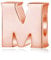 Alphabet Charms Letter Initial A-Z Genuine 925 Sterling Silver Beads fits Pandora Charms Bracelet (Rose Gold Letter M)