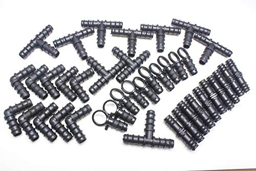 Schlauch Verbinder für 16mm Bewässerung Systeme Tropfschlauch und Perlschlauch (Set XL)