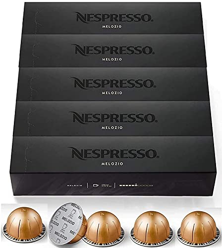 Nespresso Capsules VertuoLine, Melozio, café torréfié moyen, 50 dosettes de café