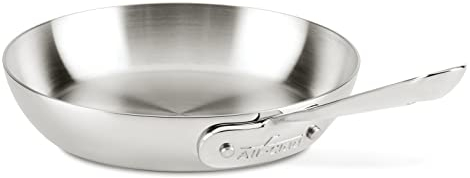 All-Clad D3 3-lagig Edelstahl Bratpfanne 19,1 cm Induktion Ofen Broiler Safe 600F Töpfe und Pfannen Kochgeschirr Silber