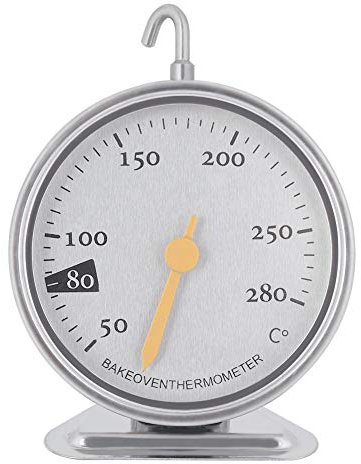 Termómetro para horno, 50 ℃ a 280 ℃ Termómetro duradero para horno de cocina con esfera grande de acero inoxidable