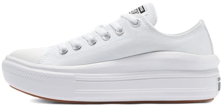 Converse Womens Chuck Taylor All Star Low Move Platforms Trainers White 7 UK
