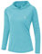 donhobo Damen UPF 50+ Hoodie Pullover Workout Laufen Yoga Wandern Top Leichte Langarm Sweatshirts mit Daumenlöchern (Himmelblau, S)