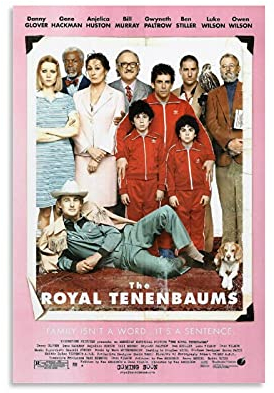 caonidaye Filmposter The Royal Tenenbaums Wes Anderson, dekoratives Gemälde, Leinwand, Wandkunst, Wohnzimmer, Poster, Schlafzimmer, Gemälde, 40 x 60 cm