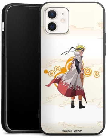 Premium Silikon Hülle kompatibel mit Apple iPhone 12 Handyhülle schwarz Case Naruto Shippuden Hokage Offizielles Lizenzprodukt