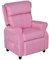 HOMCOM Kindersofa Kindercouch Kindersessel Stuhl Liegesofa verstellbar mit Fußstütze für 3-5 Jahre Jungen und Mädchen Rosa 58 x 53 x 70 cm