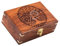 Rosewood Urne en bois faite à la main en forme d'arbre de vie sculptée à la main pour homme et femme | Accessoires de décoration d'intérieur | Boîtes décoratives | Rangement et organisateur (17,8 x