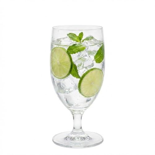 Restaurantware 14 oz Water Goblet Glass, 12 Pack