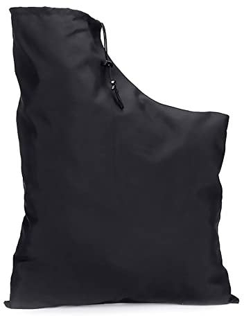 Shiwaki Blower Leaf Bag 17 X 23 Inches, Black Leaf Blower Replacement Bag Leaf Blower Vacuum Bag Waterproof Oxford Cloth with Zipper and Drawstring