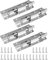 QWORK® 4 Pzs Pestillo Puerta Cerrojo Puerta de Acero Inoxidable con Tornillos para Puertas de Dormitorio/Baño/Jardín/Cobertizo - 72mm x 35mm
