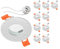 ledscom.de 10 Stück Bad-Deckeneinbaurahmen ERID, Feuchtraum, Badezimmer, IP44, rund, weiß matt (GU10/MR16/GU5,3/50mm) inkl. GU10 Fassung