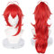Anime Cosplay Perücke, Genshin Impact Perücke, mit Kostenloser Perückenkappe, für Halloween, Party, Karneval, Nachtleben, Konzerte, Hochzeiten (Diluc Ragnvindr)