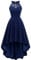Bbonlinedress Robe Cocktail Mariage de Soirée Femme Longue pour Cocktail Bal de Promo Guinguette Demoiselle d'honneur Epaule Dénudée Navy S