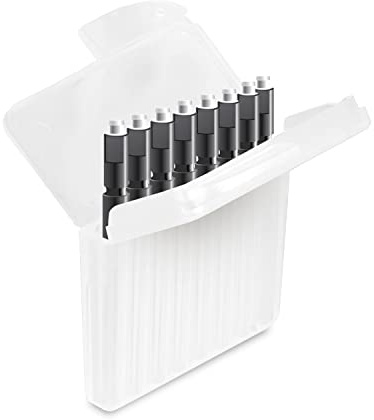 JB White 8 Cerumenfilter Mini-R WaxGuard kompatibel mit Signia Silk Im-Ohr-Hörgeräten, Signia-Ex-Hörer Mini-Receiver und MiniReceiver 2.0 - Ersatz-Hörgerätefilter miniReceiver WaxGuards, schwarz