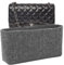 Lckaey Geldbörsen-Organizer-Einsatz für klassische Jumbo-Klapptaschen-Einsatz – hochwertiger Handtaschen-Filz-Organizer 2009lightgray-L