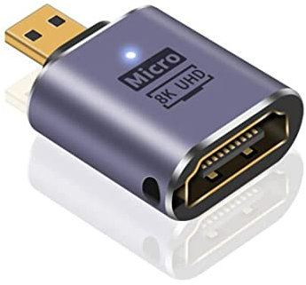 chenyang CY Micro HDMI 2.1 Converter Adapter,Micro HDMI Male to HDMI Female UHD Extension Converter Adapter Support 8K 60hz HDTV