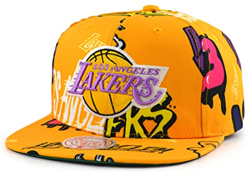 Mitchell & Ness NBA Sticker Pack Snapback Cap Los Angeles Lakers Yellow