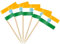 AhfuLife 100/200 Stück Cocktail Stick Flaggen, Zahnstocher Flagge für Sandwich Lebensmittel Cupcake Toppers Cocktail Obst Geschirr Party Supplies Pub Decor (200 Stück, Indien Zahnstocher Flagge)