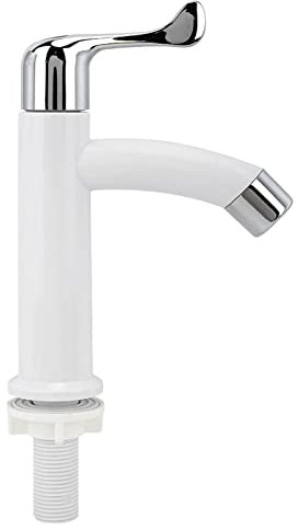 Robinet Lavabo Salle de Bain, Robinet Lavabo, Robinet Monotrou, Robinet d'évier monotrou G1/2 Robinet de Salle de Bain Moderne à Une poignée, Robinet de lavabo Simple pour la Maison ou l'extérieur