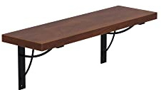 AKKE Wandregal - Hängeregal mit 18 mm Möbelplatte und Metallhalterungen - Wandablage für Moderne Wohnräume, Bücher, Pflanzen und Deko - Loft Neo - Caravaggio 80x20 cm