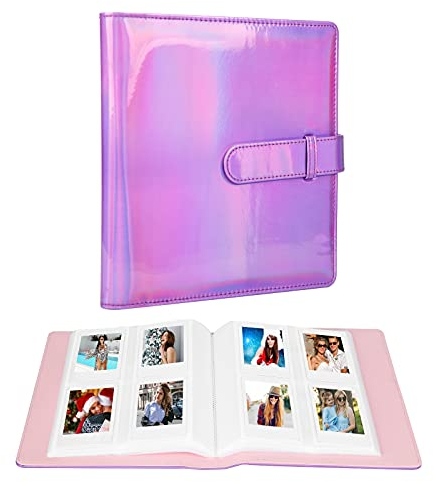 256 Taschen Mini-Fotoalbum für Polaroidbilder, geeignet für Fujifilm Instax Mini 12 11 9 90 8+ 8 7S 40 26 25 EVO LiPlay Sofortbildkamera/Mini Link SP-1 Drucker (Magisches Lila)