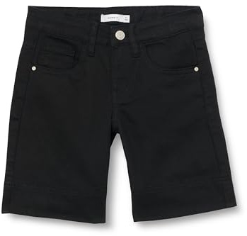 NAME IT Mädchen Nkfrose Wide Twi L Shorts 8315-zu Noos, Schwarz, 134