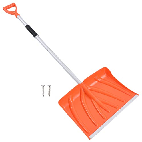 Pelle à Neige, Pelle à Neige Pliable Portable avec Poignée Ergonomique Rétractable Déneigement De Grande Capacité Pelle Pliable en Métal Robuste pour Allée, Voiture, Maison, Garage