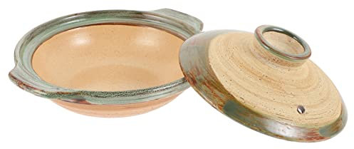 Olla de barro Olla de cerámica Tazón de cocina coreano Olla de gres de cerámica de 18 cm Olla de barro japonesa Sumi Kannyu Donabe Olla de cazuela de porcelana Olla de loza Olla de barro Olla de cerám