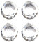 LLKOZN 4 bolas decorativas de cristal facetado de 40 mm (transparente)