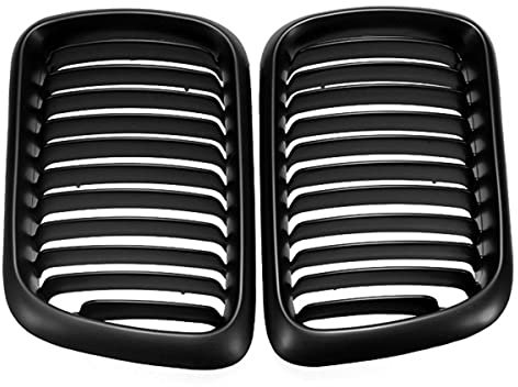 Kühlergrill Front Grill Für B&MW 3er E36 M3 318ti 320i Coupe 96–99 Facelift 51138195152 51138195151 Mattschwarzer vorderer Mittelgrill Nierengrill