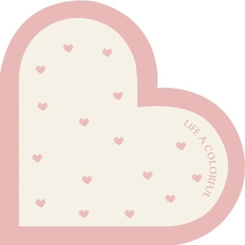 Pink Heart-shaped Area Rugs Durable Front Entrance Door Mats, Outdoor Indoor Doormat Entryway Floor Mat, Non Slip Rubber Backing, Easy Clean Shoe Scraper，Waterproof and Oilproof Doormats ( Color : D ,