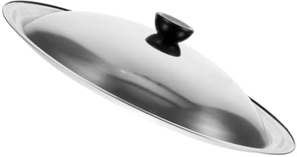 Cabilock Universal Pot Lid 26cm Stainless Steel Pan Cover with Knob Handle Replacement Frying Pan Dome Lid for Wok Pot Skillet