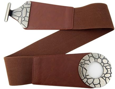 Ella Jonte Damen Gürtel Metall Stretchgürtel im Boho Ibiza Style silber Metall