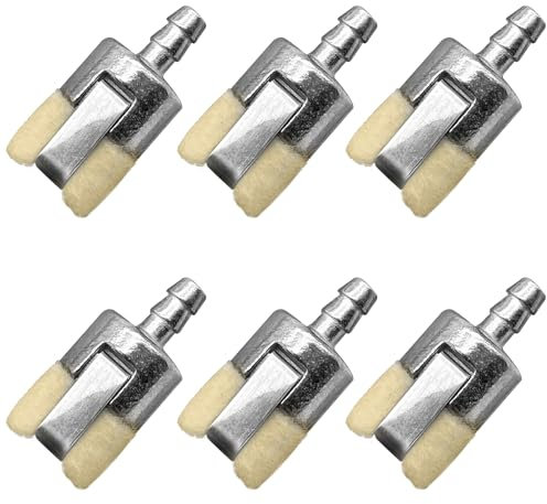 6 Kraftstofffilter Ersatz - 0,2 (5mm) In-Line Filter für Echo Trimmer Stihl Kantenschneider Motorsense Rucksackgebläse - Kompatibel mit Walbro Robin Motoren und 2-Takt-Motoren