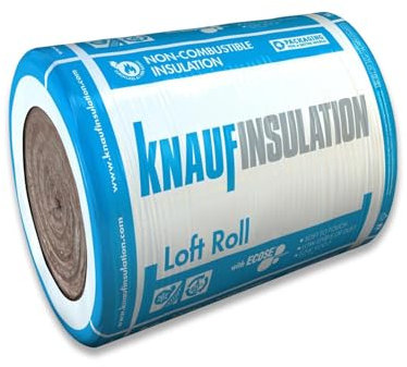 Knauf Loft Insulation Roll Roof Lagging 100 150 170 200mm Thick Attic and Floors (100mm, Cream)
