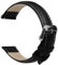 OcioDual Bracelet, Montre Connectée Homme en Cuir Noir/Fil Blanc 20mm, Bracelets de Montres, Bracelet Montre Femme, Bracelet Montre Connectée à Dégagement Rapide, Bracelet Montre Homme
