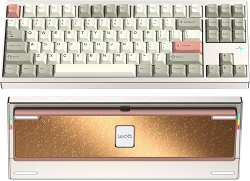 CutiePcs WOBKEY Crush 80 Reboot CNC Aluminum Mechanical Keyboard, Magnetic Ball-Catch Design, Triple-Mode Connectivity, HMX Frost Switches (Lite) / Kailh Cocoa Switches (Pro) (Pro Warm Silver)