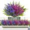 ROLLWAY 8 PCS Kunstblumen & -Pflanzen Balkon Künstliche Blumen wie Echt, Lavendel Plastikblumen Plastik Blumenstrauß Künstlich Balkonpflanzen Outdoor Wetterfest Kunstpflanzen für Drinnen Draußen