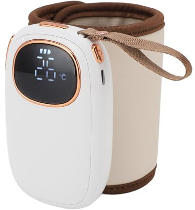 Portable Bottle Warmer, Fast Heating & Keep Warming, Wireless Milk Warmer on The Go, USB Rechargeable Bottle Warmer Heater for Travel, Travel Bottle Warmer for Mam