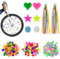 UHETLET Accesorios de Bicicleta para Niños, 210 PCS Adornos para Radios de Bicicleta Coloridas + 2 PCS Serpentinas para Manillar, Reflectante Decoracion Radios para Bicicletas