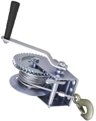 Zerodeko Treuil Manuel à Câble Pour Remorquage De Bateau Treuil à Manivelle Avec Sangle Métallique Robuste Et Lb