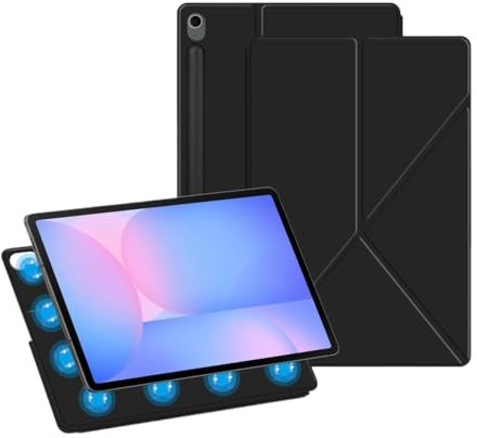 MEFEPLPBZC Y-Fold Magnetische Tablet-Hülle Geeignet for Samsung Galaxy Tab S10 Ultra / S9 Ultra 14,6 Zoll Stand Smart Cover(Black,S10 Ultra 14.6in)